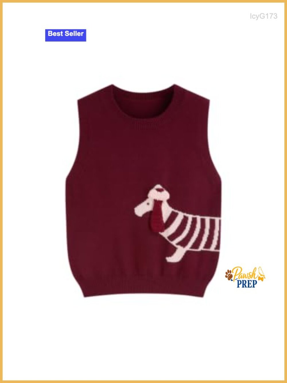 Sweater Vest Sleeveless Soft Knit Puppy Graphic Pullover Layering Top